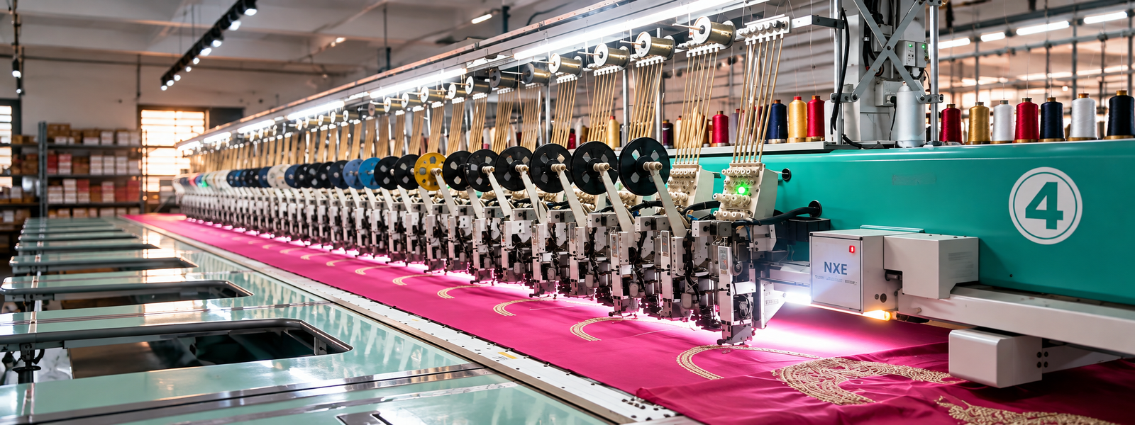 Multi-head Embroidery Machine Automation